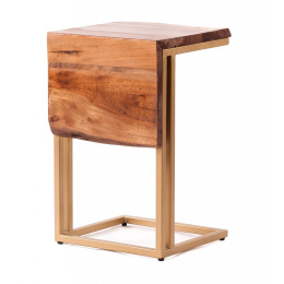 Stolik pomocnik drewno i metal ORSO ALURO