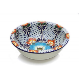 Ceramika meksykańska - kolorowa umywalka ceramiczna