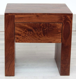 Indyjski drewniany stolik nocny szafka kolonialna