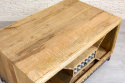 Loftowy stolik naturalne drewno i metal z Indii