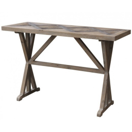 Wąski drewniany stolik biurko SCANDI Chic Antique