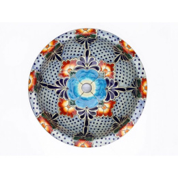 Ceramika meksykańska - kolorowa umywalka ceramiczna