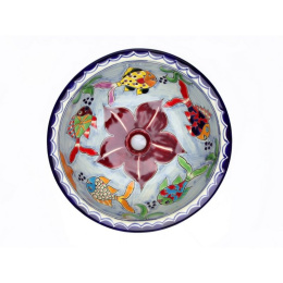 Kolorowa ceramiczna umywalka Talavera z Meksyku