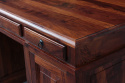 Indyjskie duże stylowe drewniane biurko kolonialne
