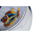 Okrągła kolorowa umywalka nablatowa Talavera