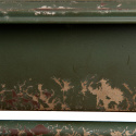 Metalowy zielony stół vintage na giętych nogach