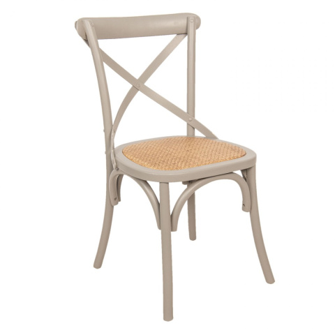 Szare drewniane krzesło w stylu prowansalskim