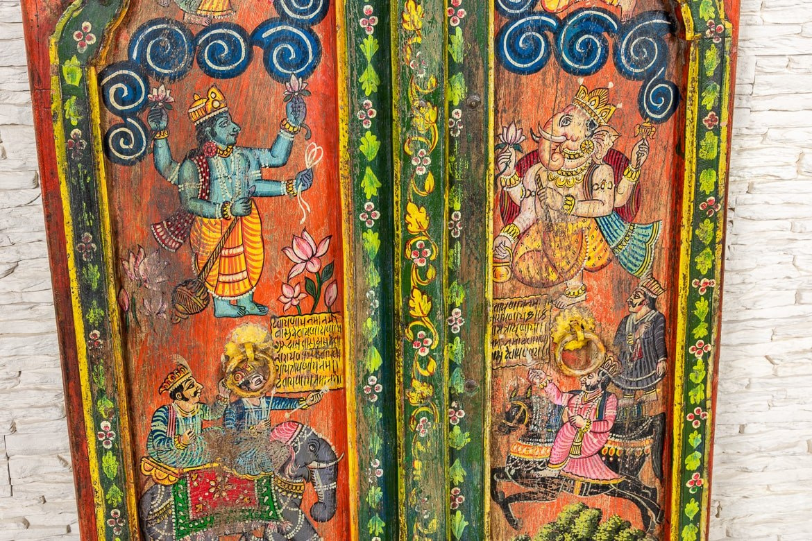 Orinetalny panel dekoracyjny drzwi z Indii