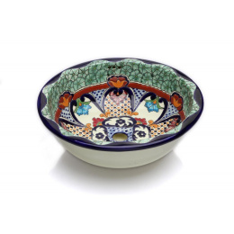 Meksykańska okrągła kolorowa umywalka ceramiczna
