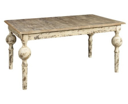 Eklektyczny postarzany stół drewniany GRIGIO Belldeco 1