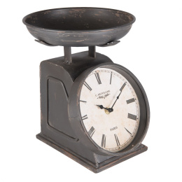 Postarzany zegar stołowy waga vintage