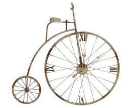 Postarzany zegar retro bicykl VINTAGE Belldeco