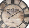 Duży okrągły zegar ścienny loftowy UNION HOTEL