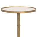 Nowoczesny złoty stolik ze szklanym blatem Clayre & Eef