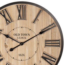 Okrągły zegar ścienny Old Town w stylu loftowym