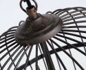 Postarzana lampa klatka z krzystałami Belldeco
