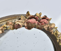 Okrągłe lustro ścienne z kwiatami VINTAGE Belldeco