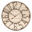 Duży drewniany zegar ścienny loftowy Clayre & Eef
