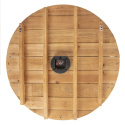 Duży drewniany zegar ścienny loftowy Clayre & Eef