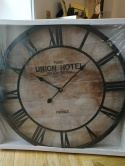 Duży okrągły zegar ścienny loftowy UNION HOTEL