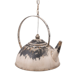 Metalowa rustykalna lampa wisząca czajnik