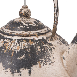 Metalowa rustykalna lampa wisząca czajnik