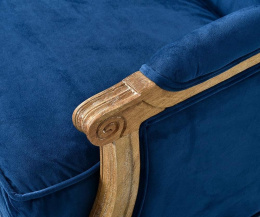 Klasyczny niebieski fotel tapicerowany CLASSIC Belldeco