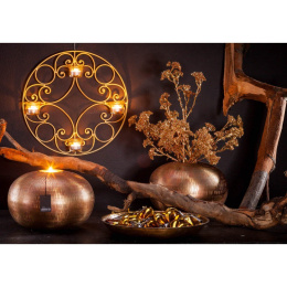 Złoty świecznik wiszący dekoracyjny FIELD ALURO