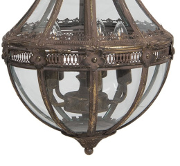 Postarzana rustykalna lampa wisząca metalowa