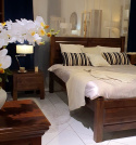 Kolonialne łóżko drewniane indyjskie 160 cm