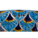 Niebieska meksykańska umywalka ceramiczna rękodzieło