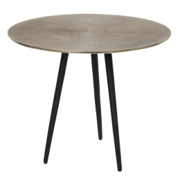 Okrągły aluminiowy stolik kawowy na trzech nogach 2