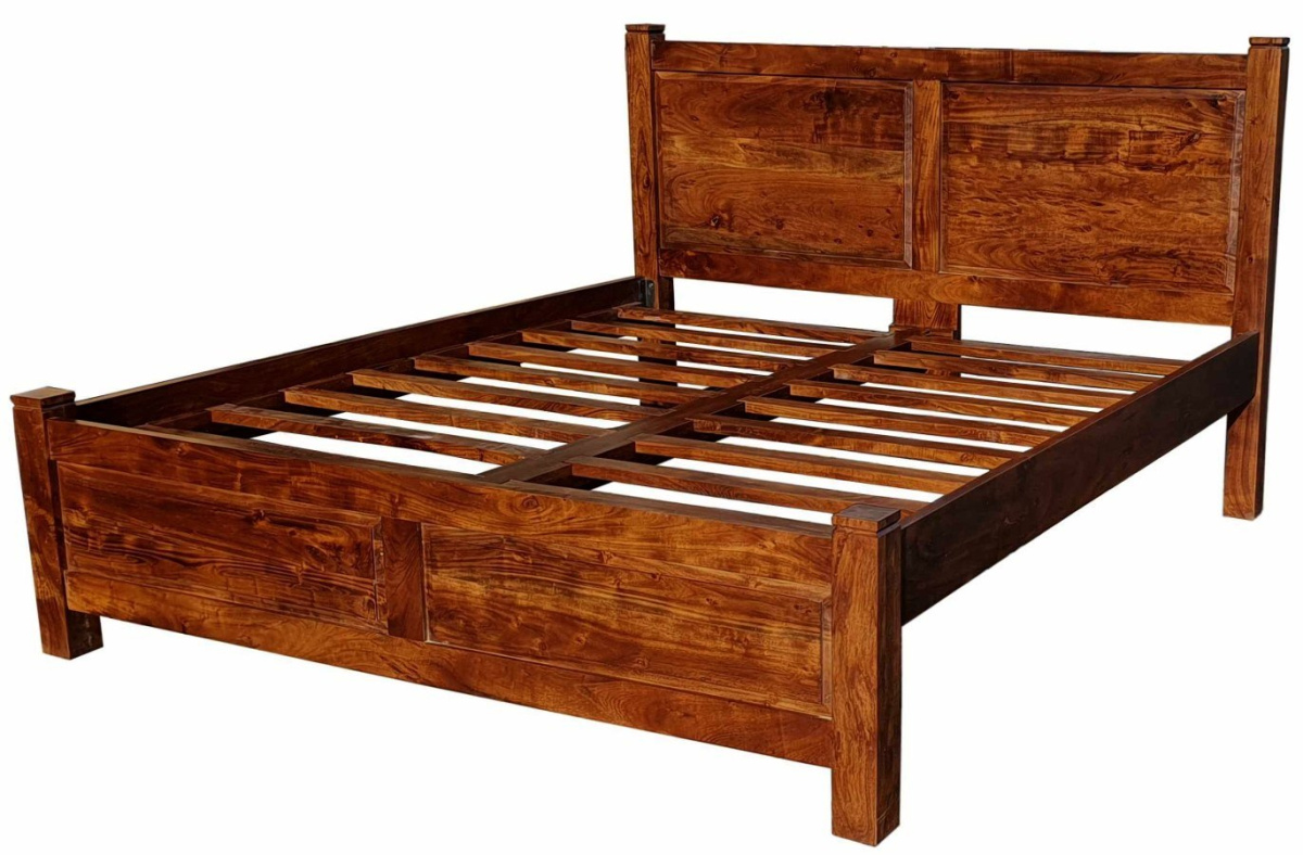 Drewniane kolonialne łóżko indyjskie 180 cm
