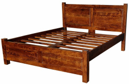 Drewniane kolonialne łóżko indyjskie 180