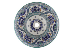 Wzorzysta orientalna umywalka nablatowa z Maroka