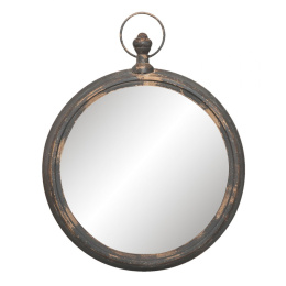 Okrągłe postarzane lustro ścienne vintage Clayre & Eef
