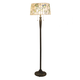 Elegancka lampa podłowgowa witrażowa TIFFANY