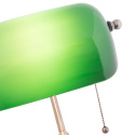 Klasyczna zielona elegancka lampa biurkowa