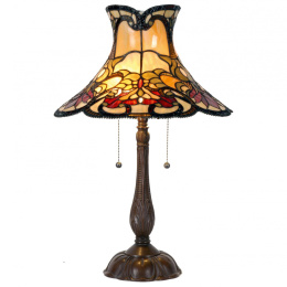 Stylowa piękna lampa stołowa witrażowa TIFFANY