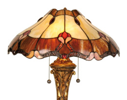 Stylowa piękna lampa stołowa witrażowa TIFFANY