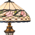 Kolorowa lampa witrażowa stołowa w kwiaty TIFFANY