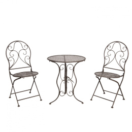 Metalowe meble ogrodowe stolik i dwa krzesła