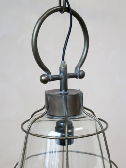 Szklana lampa industrialna Factory B Chic Antique
