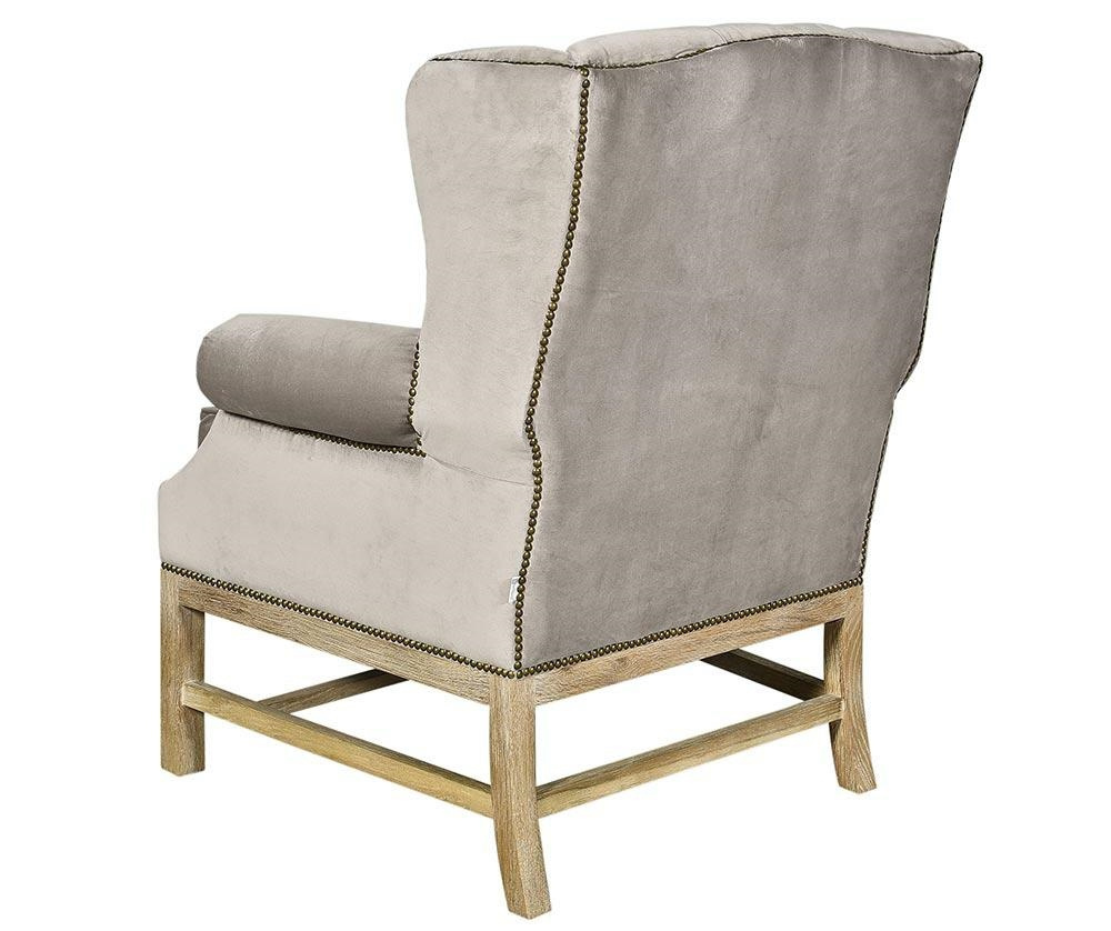 Stylowy tapicerowany fotel popiel CLASSIC 3 Belldeco
