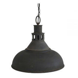 Czarna metalowa lampa na łańcuchu loft Factory 5 Chic Antique