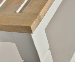 Drewniana biała ławka hampton BRISTOL Belldeco