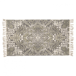 Szary orientalny dywan z frędzlami 140x200