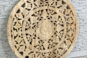 Okrągły indyjski rzeźbiony dekor ścienny 3
