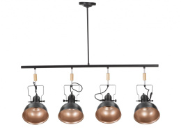 Industrialna lampa listwa z czterema kloszami CUPS