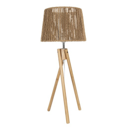 Stołowa lampa drewniana w stylu skandynawskim
